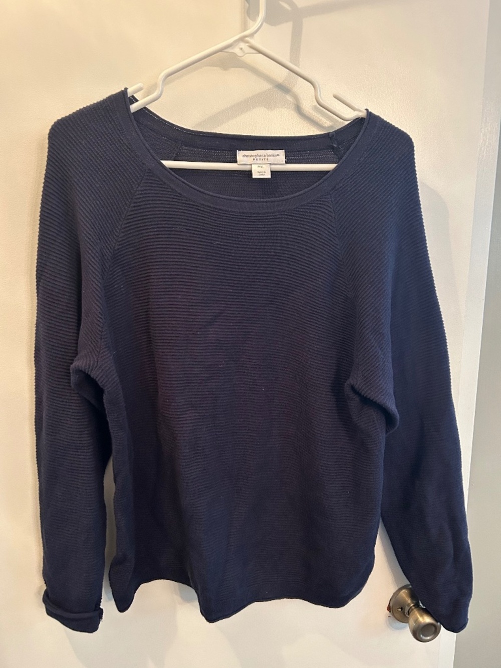 Christopher Banks Dark Blue Petite XL Long Sleeve